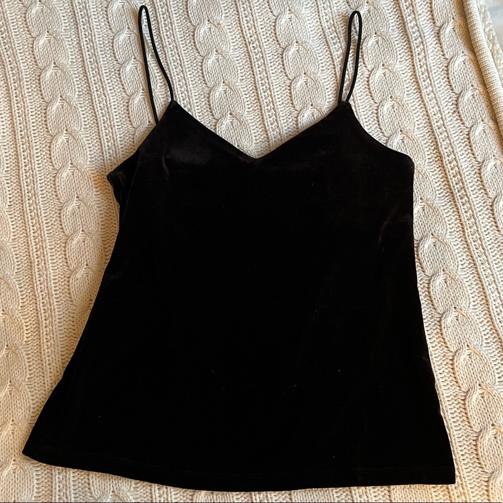 H&M black velvet camisole